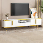 TV Stand with Gold Accents - For TVs Up to 85"