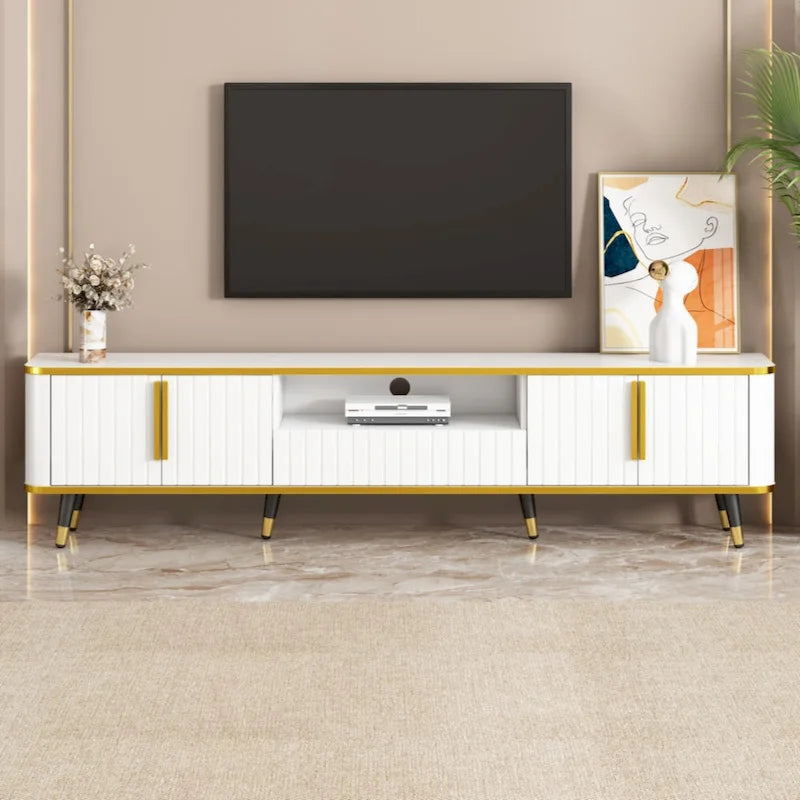 TV Stand with Gold Accents - For TVs Up to 85"