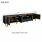 TV Stand with Gold Accents - For TVs Up to 85"