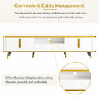 TV Stand with Gold Accents - For TVs Up to 85"