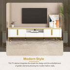 TV Stand with Gold Accents - For TVs Up to 85"
