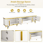 TV Stand with Gold Accents - For TVs Up to 85"