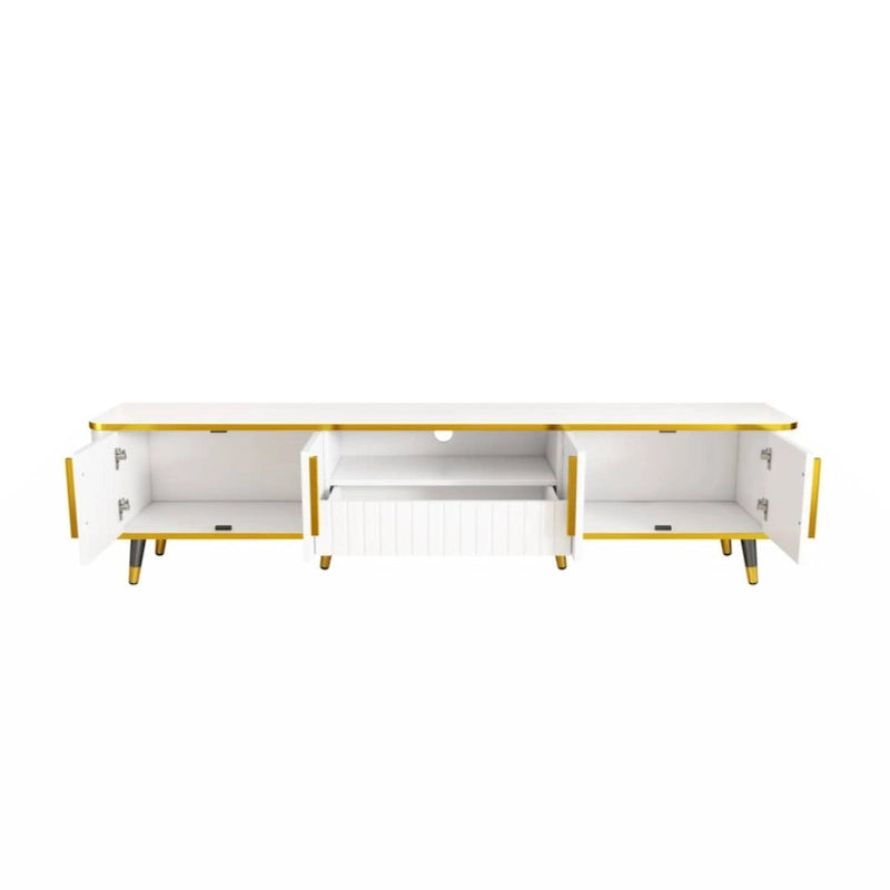 TV Stand with Gold Accents - For TVs Up to 85"
