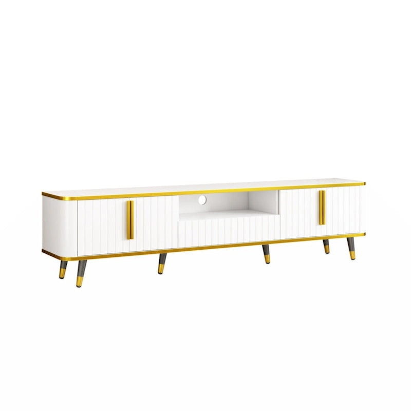 TV Stand with Gold Accents - For TVs Up to 85"