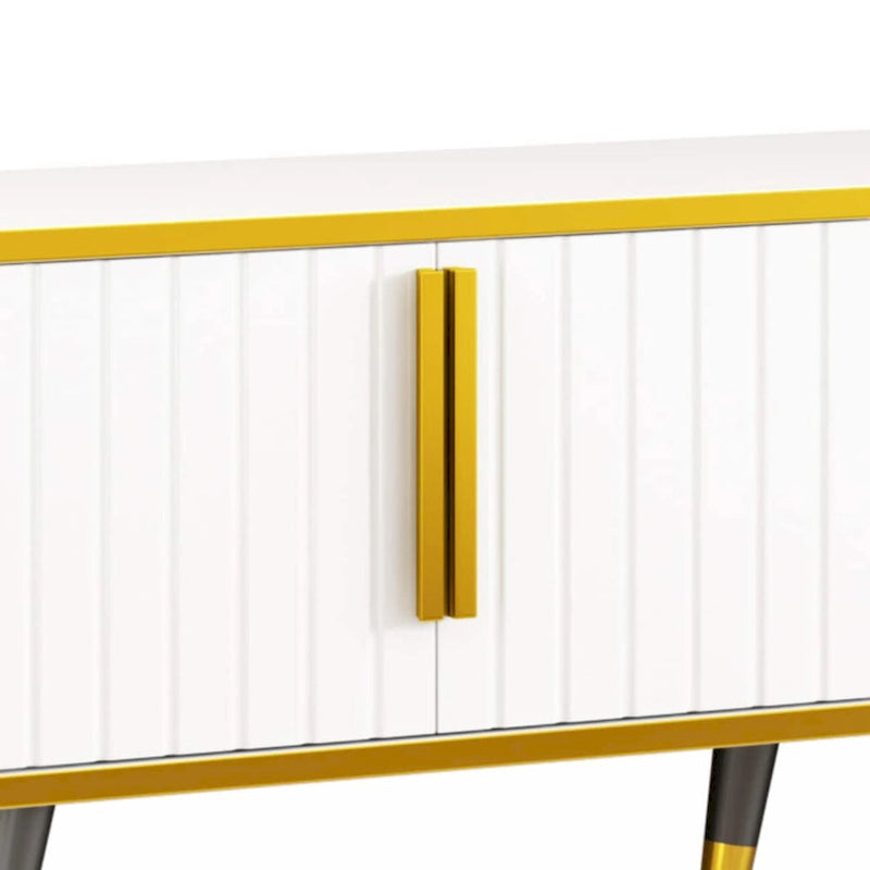 TV Stand with Gold Accents - For TVs Up to 85"