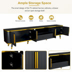 TV Stand with Gold Accents - For TVs Up to 85"