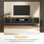 TV Stand with Gold Accents - For TVs Up to 85"