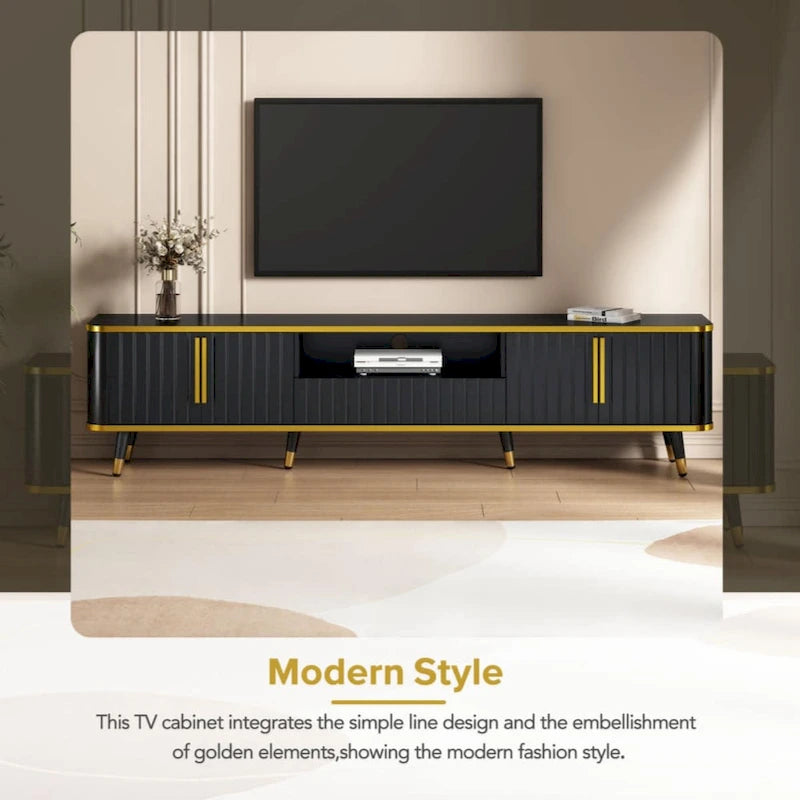 TV Stand with Gold Accents - For TVs Up to 85"