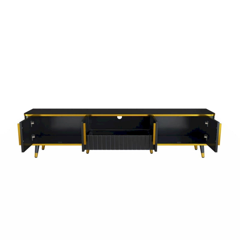 TV Stand with Gold Accents - For TVs Up to 85"