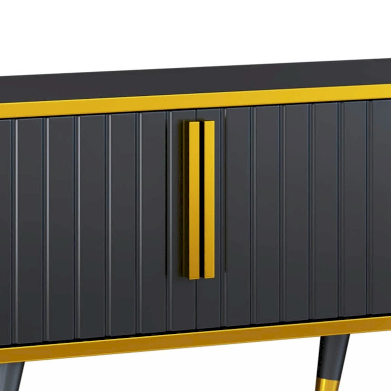 TV Stand with Gold Accents - For TVs Up to 85"