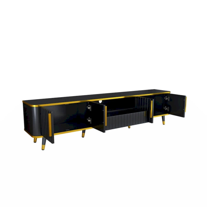 TV Stand with Gold Accents - For TVs Up to 85"