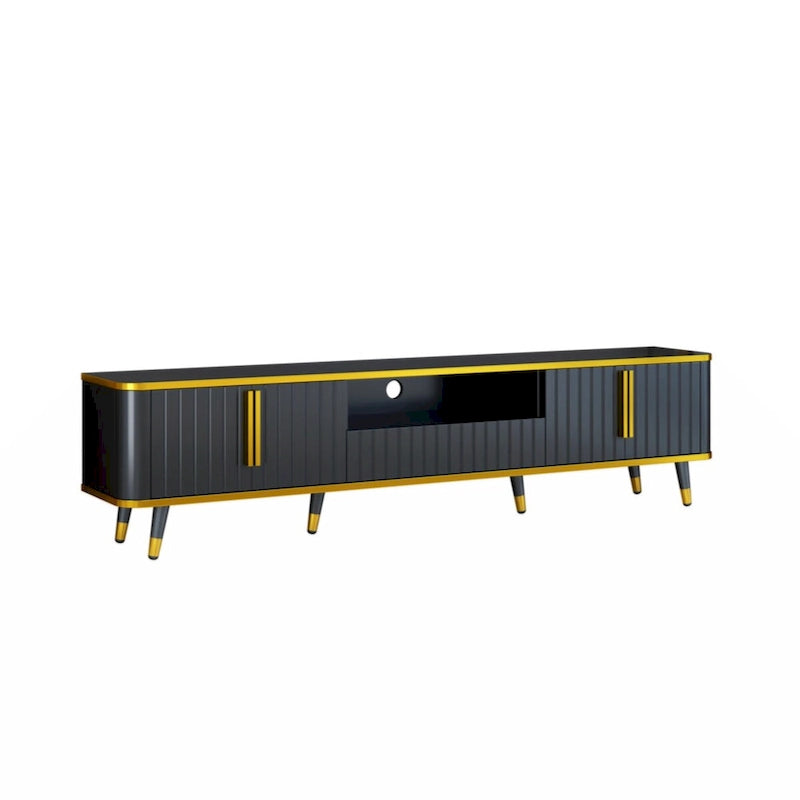 TV Stand with Gold Accents - For TVs Up to 85"