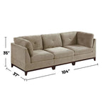 6 Piece Chenille Modular Sofa Set