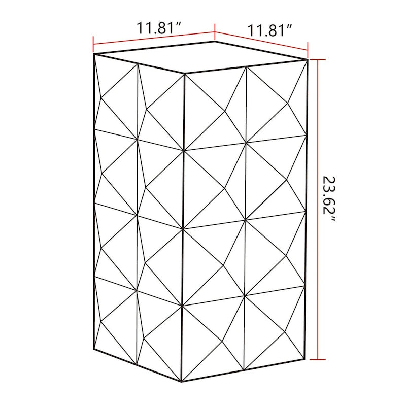 Brown Wood Embossed Retro Coffee Table