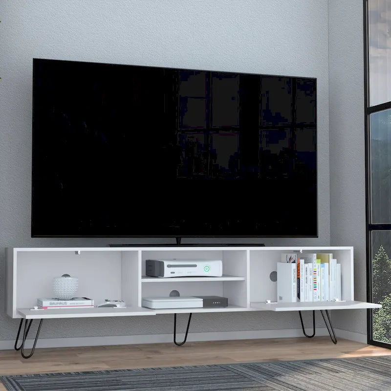 Vassel 2-Cabinet TV Stand Hairpin Legs