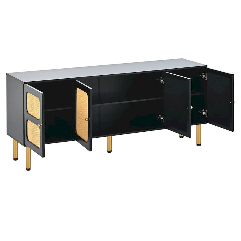 Merax Woven Media Console Table for TVs Up to 70