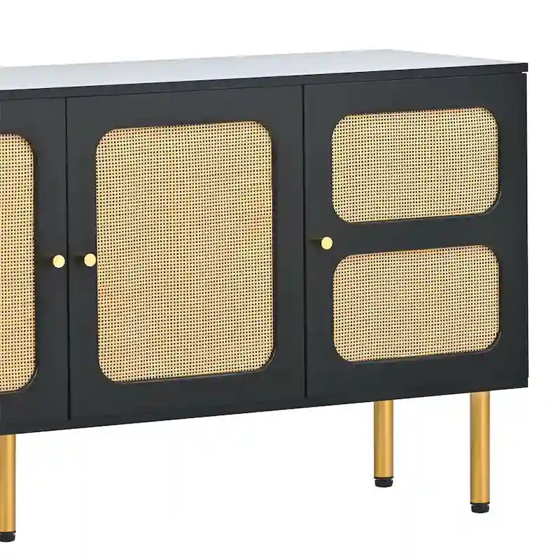 Merax Woven Media Console Table for TVs Up to 70