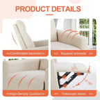 Manual Recliner Chair Winback Fabric Single Sofa