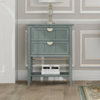 American Style Side Table End Table with 2 Drawer