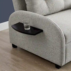Scarboro Grey Upholstered Wide Convertible Bed