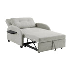 Scarboro Grey Upholstered Wide Convertible Bed