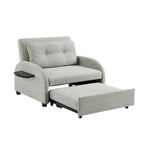 Scarboro Grey Upholstered Wide Convertible Bed