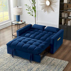 Convertible Loveseat with Adjustable Backrest and Storage Pockets
