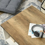 Farmhouse Coffee Table with Storage and Drawer