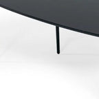 HomeRoots 47 Black And Black Marble Stone Free Form Coffee Table