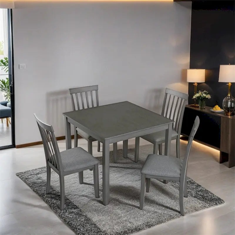 Wooden Dining Rectangular Table set for 4,Kitchen Dining Table