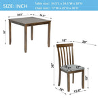 Wooden Dining Rectangular Table set for 4,Kitchen Dining Table