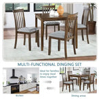 Wooden Dining Rectangular Table set for 4,Kitchen Dining Table