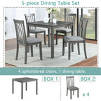 Wooden Dining Rectangular Table set for 4,Kitchen Dining Table