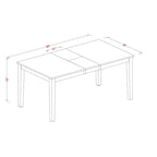 East West Furniture Dining Set Contains a Rectangle Table and Dining Chairs with a Bench (Chair Seat Type Options)
