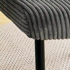 Modern simple velvet dining chair Fabric Upholstered Chairs home bedroom stool back dressing chair black metal legs(set of 2)