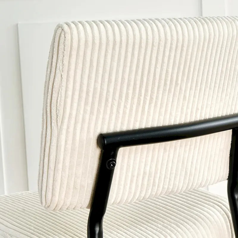 Modern simple velvet dining chair Fabric Upholstered Chairs home bedroom stool back dressing chair black metal legs(set of 2)