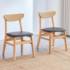The stylish and durable solid wood dining chair, small curved back, PU cushion, and beautiful shape match with any room