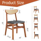 The stylish and durable solid wood dining chair, small curved back, PU cushion, and beautiful shape match with any room