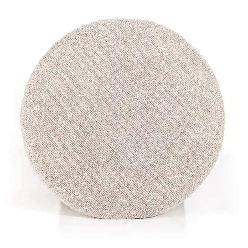 Drum Ottoman with X-Base - Ash Wood Frame