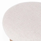 Drum Ottoman with X-Base - Ash Wood Frame