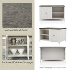 Hanto Transitional White Solid Wood Storage 7-Piece Counter Height Dining Set by Furniture of America