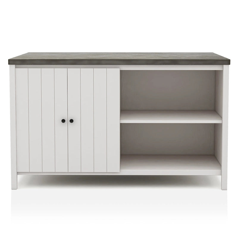 Hanto Transitional White Solid Wood Storage 7-Piece Counter Height Dining Set by Furniture of America