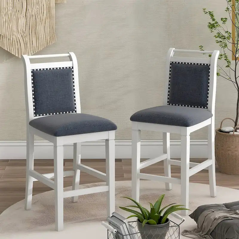 3-Piece Wood Counter Height Drop Leaf Dining Table Set