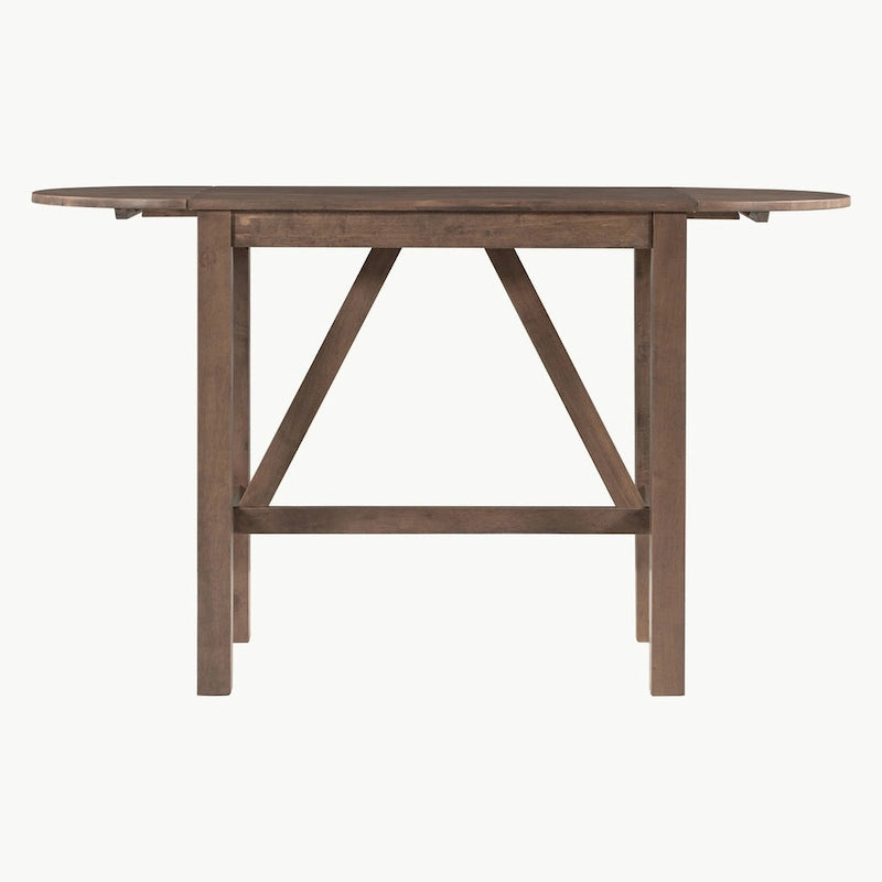 3-Piece Wood Counter Height Drop Leaf Dining Table Set