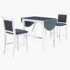 3-Piece Wood Counter Height Drop Leaf Dining Table Set
