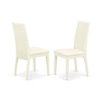 East West Furniture Dining Table Set- a Wooden Table and Linen Fabric Dining Room Chairs