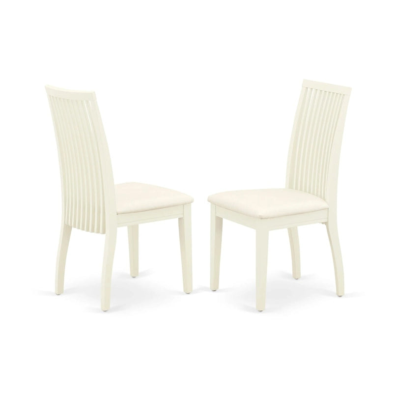 East West Furniture Dining Table Set- a Wooden Table and Linen Fabric Dining Room Chairs