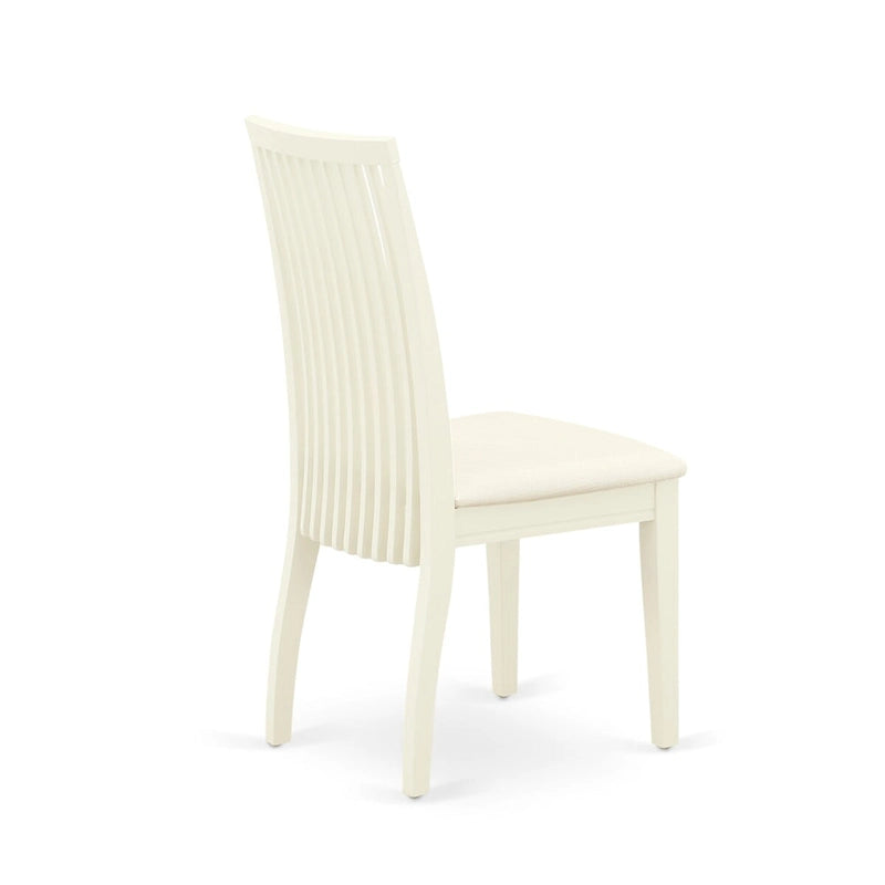 East West Furniture Dining Table Set- a Wooden Table and Linen Fabric Dining Room Chairs