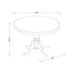 East West Furniture Dining Table Set- a Wooden Table and Linen Fabric Dining Room Chairs