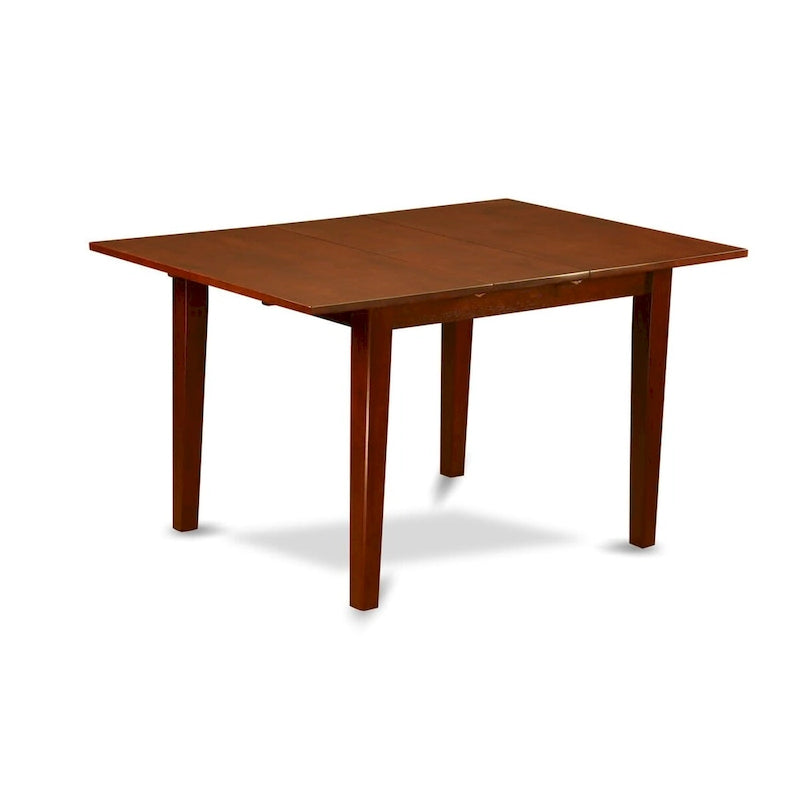 East West Furniture Dining Table Set- a Wooden Table and Linen Fabric Dining Room Chairs